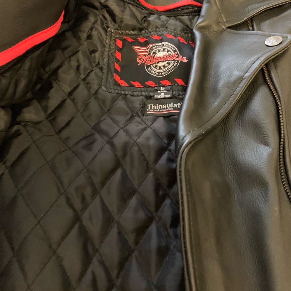 Leather Motorcycle Jacket - Picture 3 of 5